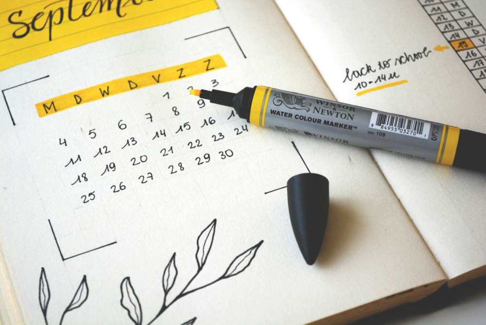 Image of a hand drawn calendar